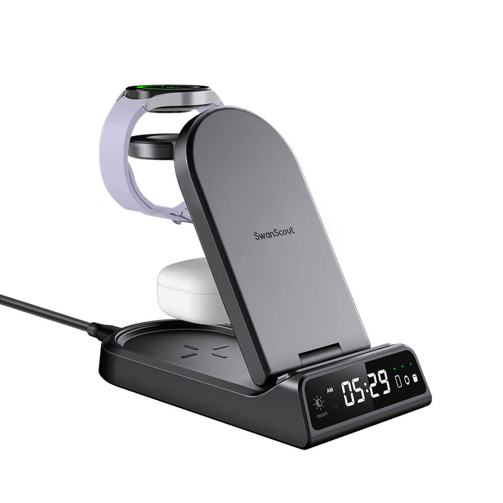 SwanScout 702S - Estação de Carregamento Sem Fio para Samsung com Relógio