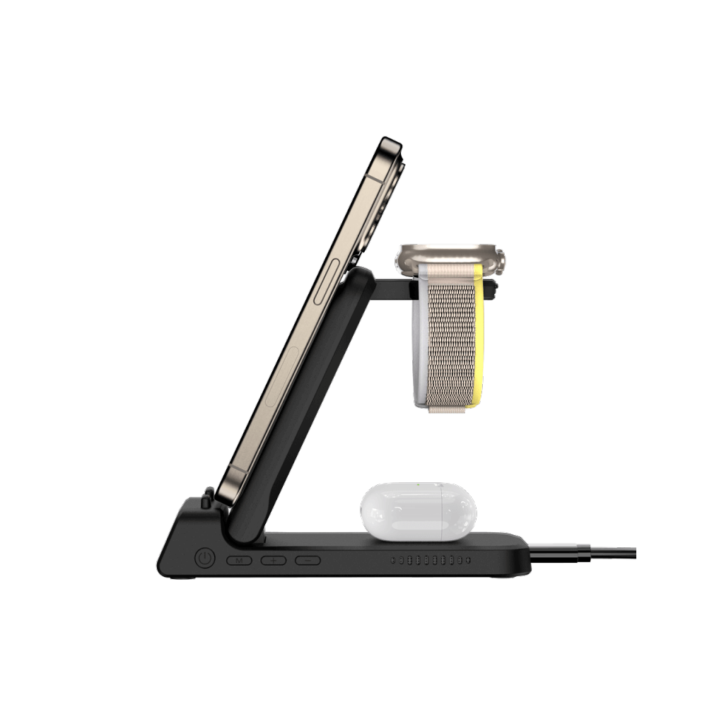 SwanScout 703A - شاحن لاسلكي 3 في 1 لآبل
