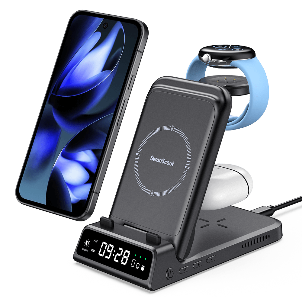 The SwanScout 703G2 is a Pixel Watch 3 charger, delivering fast and stable wireless charging for Google’s latest smartwatch.