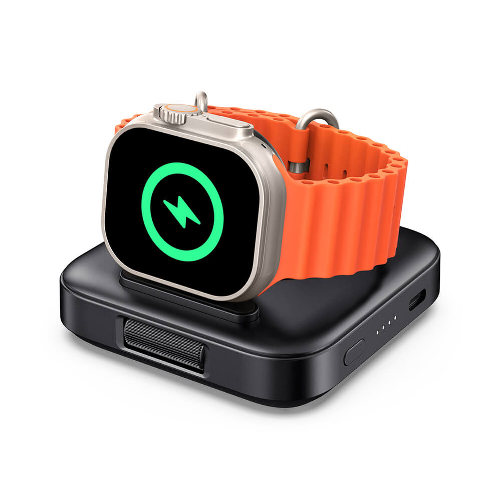 SwanScout 303A is an elegant and portable iWatch charger, designed for the Apple Watch Series 10, featuring a 1800mAh capacity for reliable charging