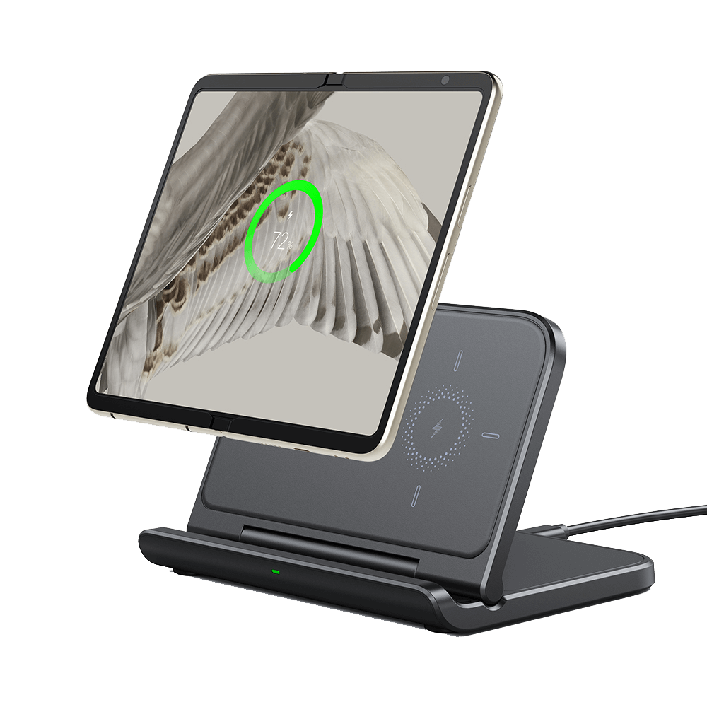 SwanScout 503G is a wireless charger for Google Pixel 9 Pro Fold, featuring an ultra-slim, portable design for convenient single-device charging.