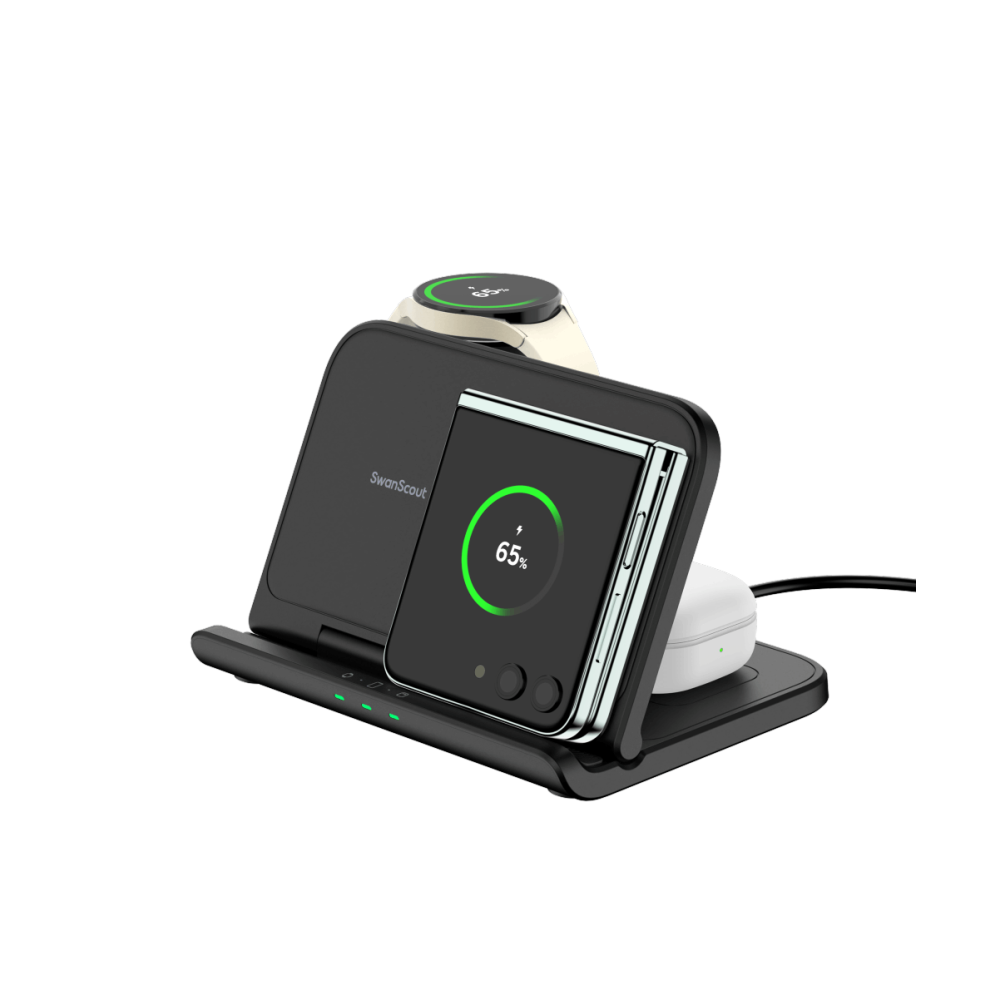 SwanScout 705S - 갤럭시 Z 폴드용 3-in-1 무선 충전기