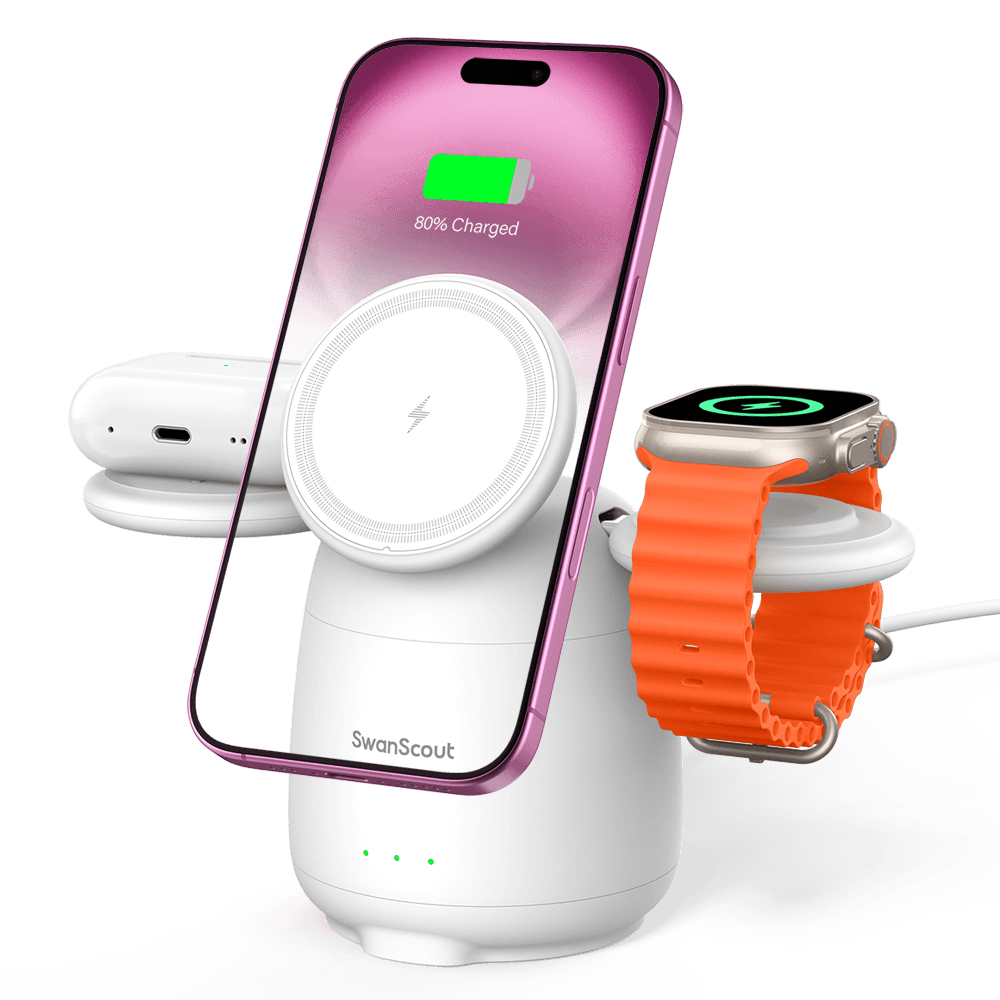 The swanscout 707M offers MagSafe-compatible fast charging for the iPhone 16, making it an ideal everyday power solution.
