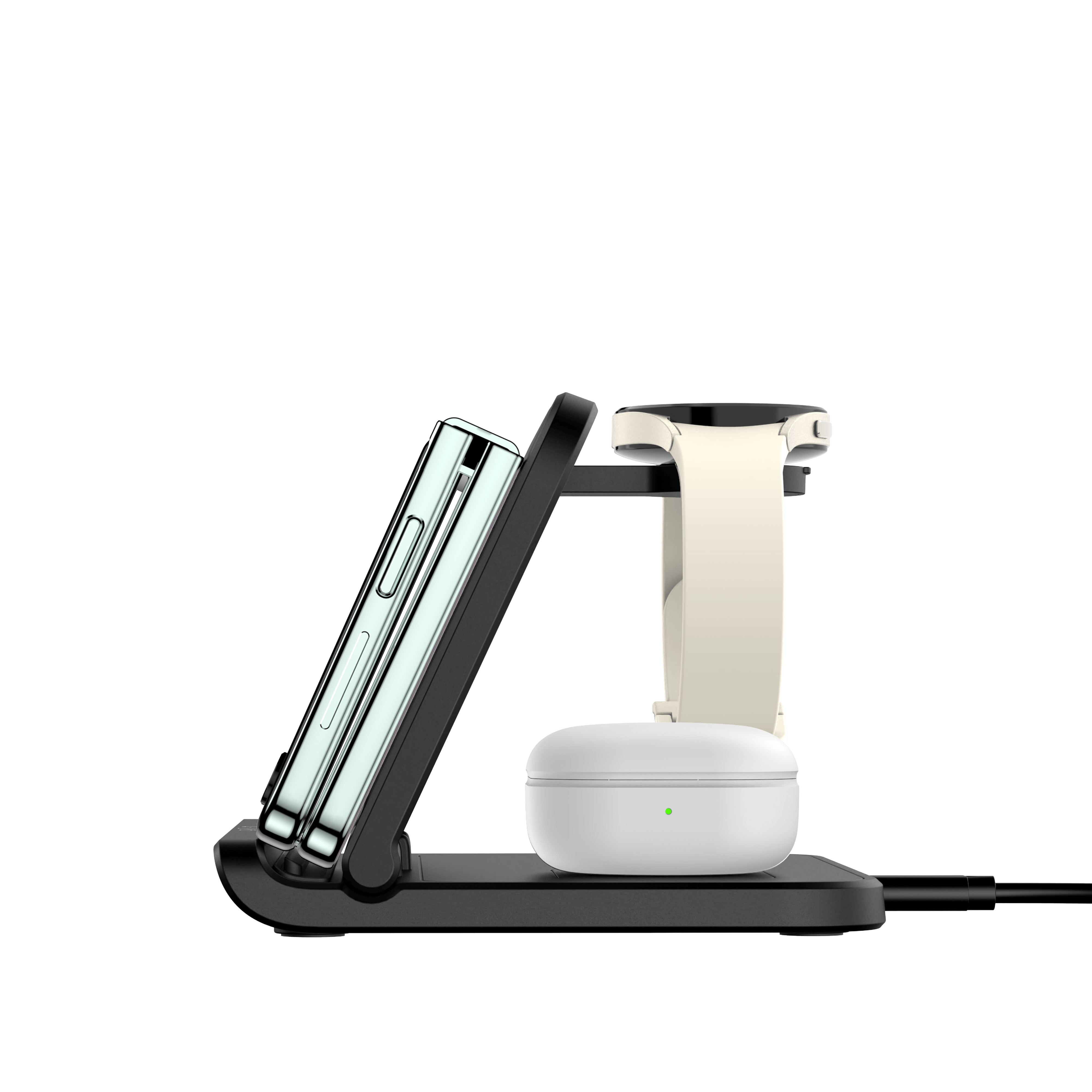 The SwanScout 705S also operates seamlessly as a Pixel Fold wireless charger for Google device users.