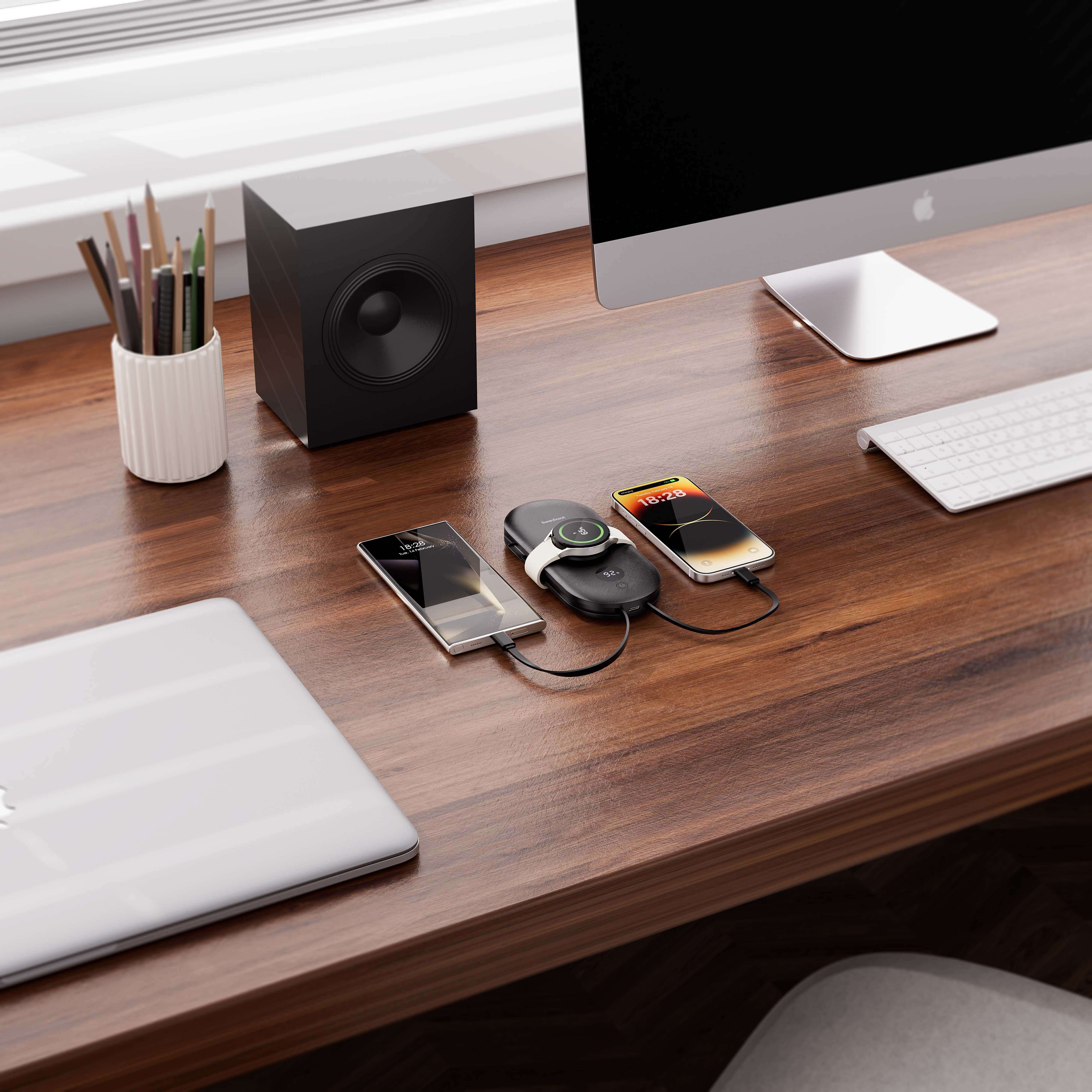 The SwanScout 302S supports Samsung Galaxy watch charger fast charging, making it ideal for those in need of rapid charging.