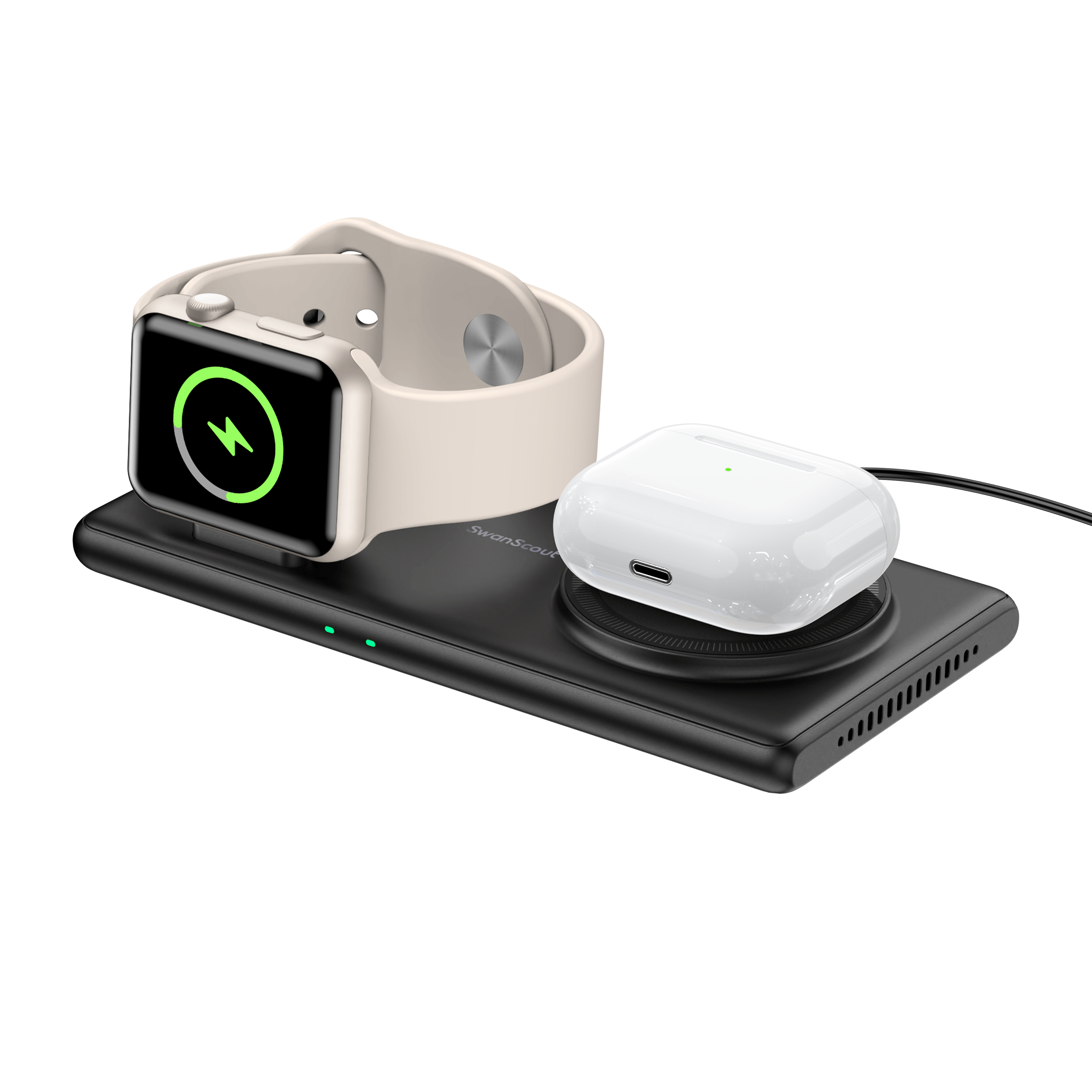 The SwanScout 502M combines a sleek 2 in one clock phone charger design with an LED display and fast charging for daily convenience.