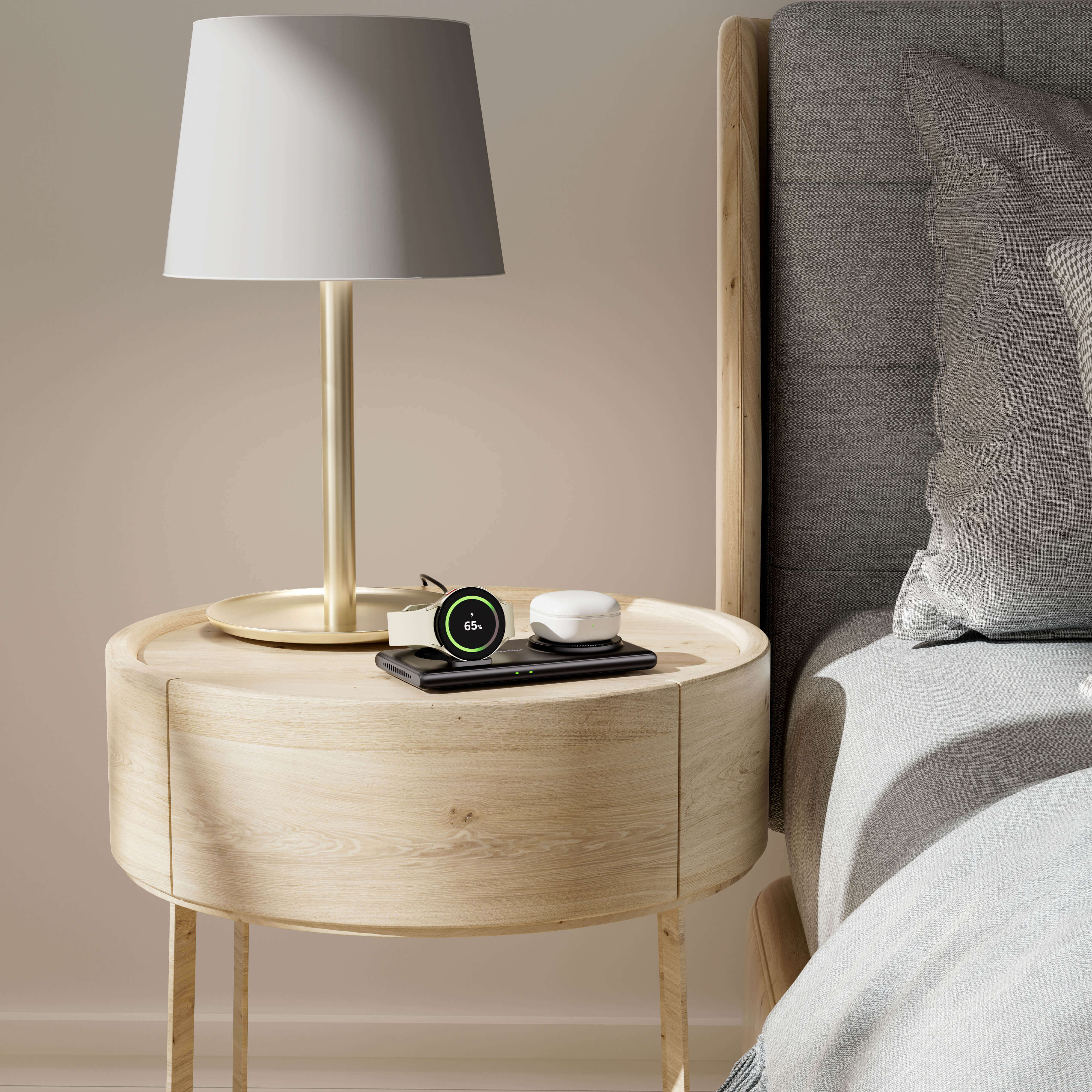 The SwanScout 502S is a perfect galaxy watch 4 charging station, supporting wireless charging at optimal angles.