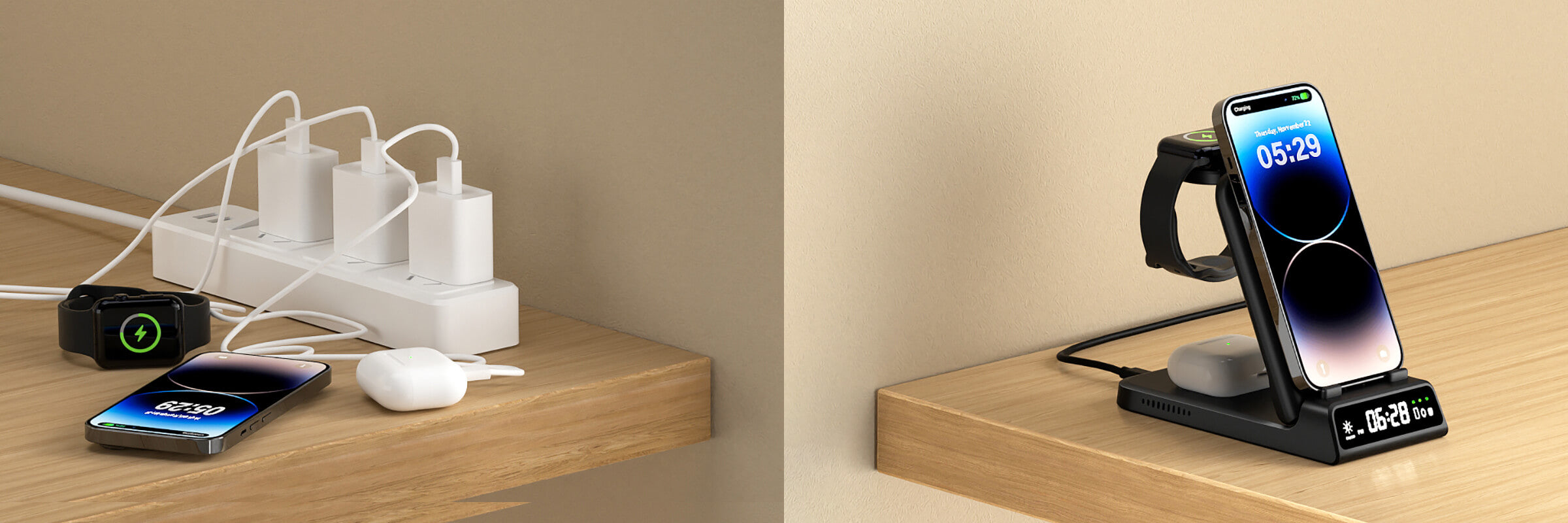 Designed for efficient performance, the swanscout 703A functions as a wireless iPhone charger fast charging solution.