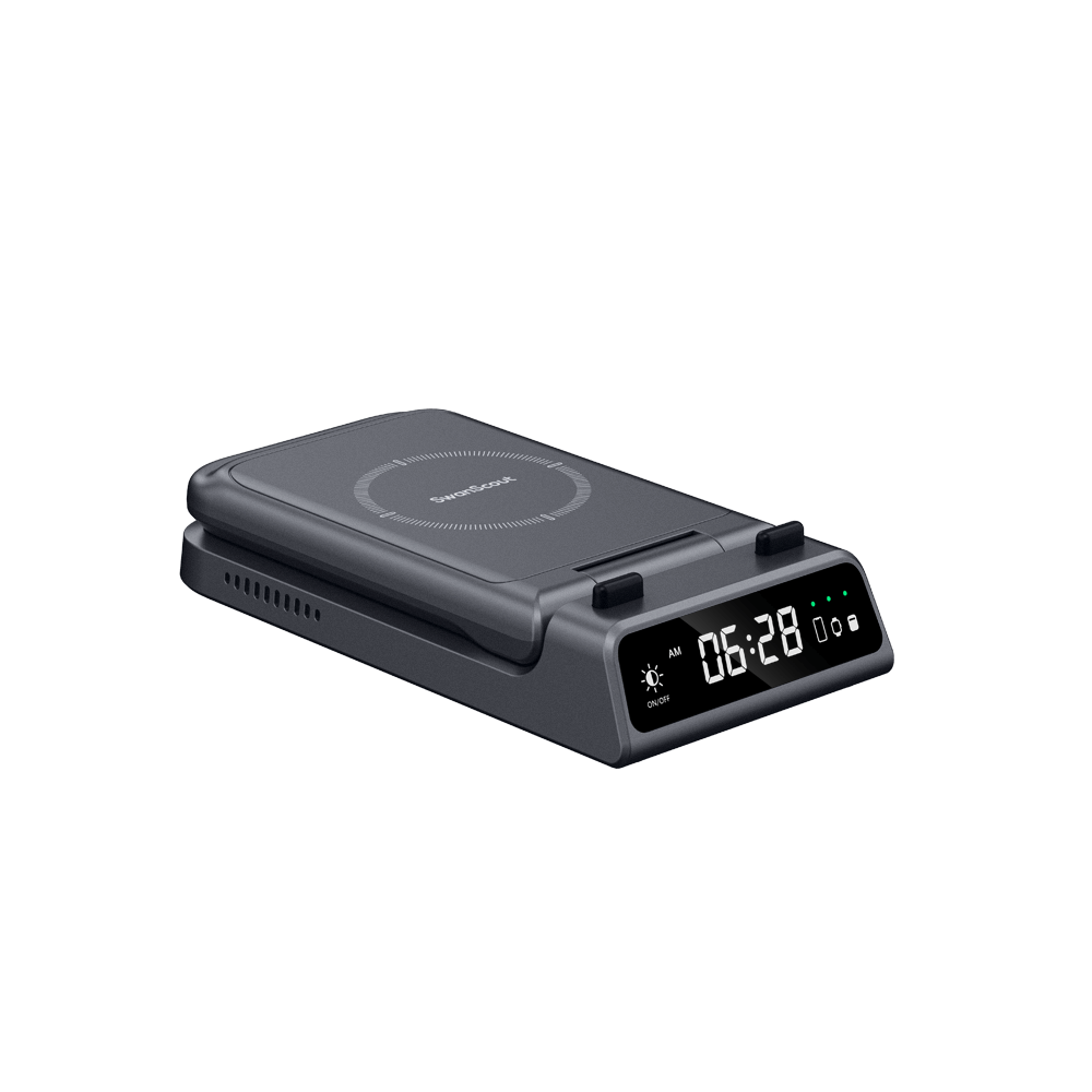 SwanScout 703A - 三合一苹果无线充电器(带时钟)