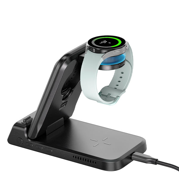 The SwanScout 703F offers a dedicated flip phone charging dock, perfect for the Samsung Flip 6 and Galaxy Watch.