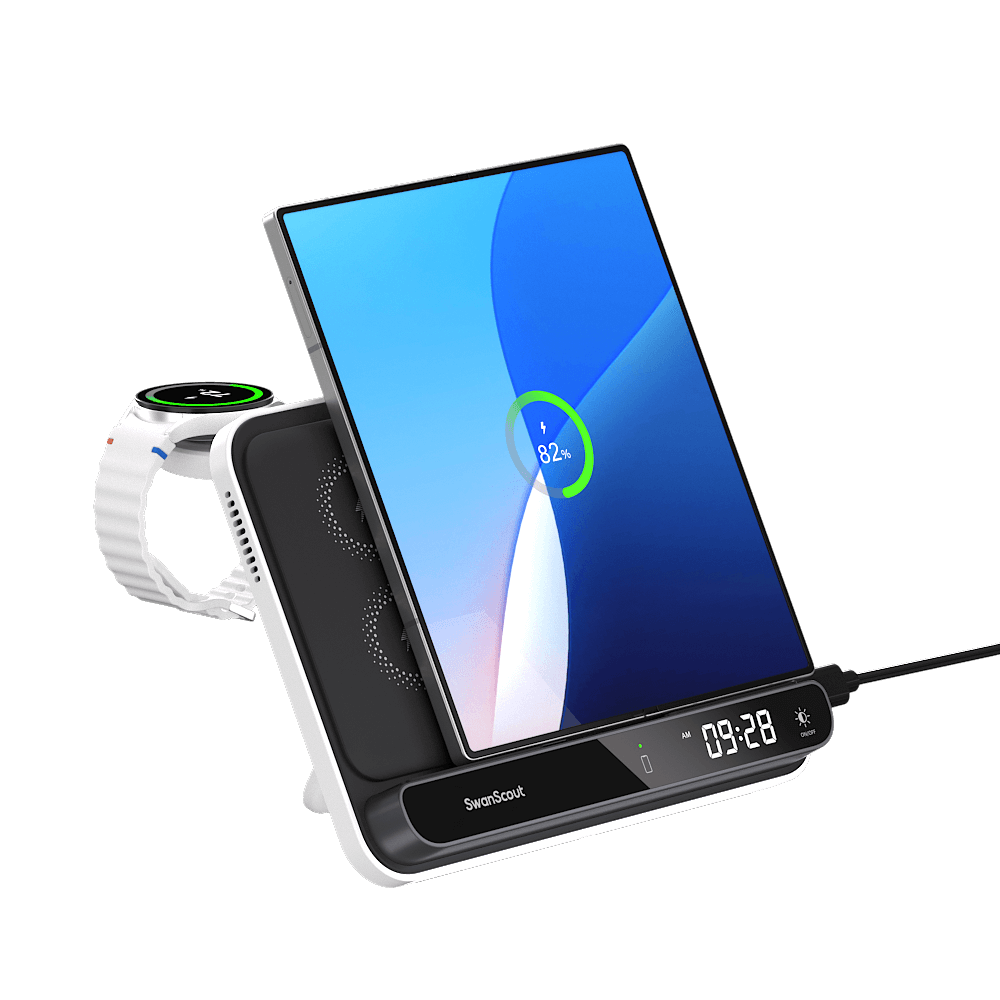 A wireless charging station provides an all-in-one solution for charging multiple devices while keeping the workspace clutter-free.