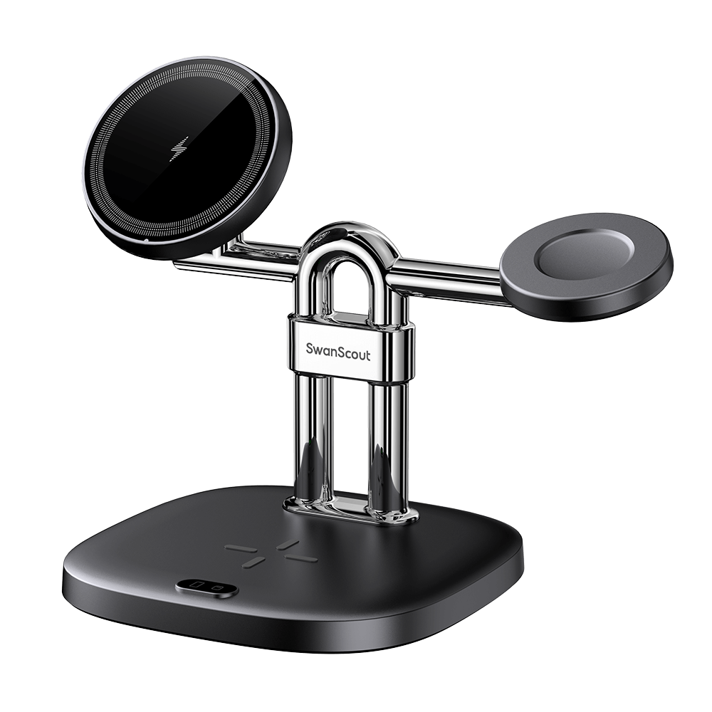 SwanScout 712SM – 3 w 1 magnetyczna bezprzewodowa stacja ładująca do Samsung