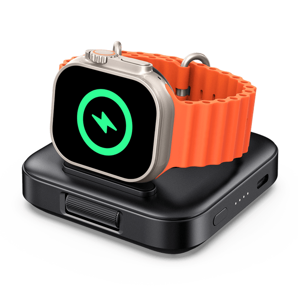 SwanScout 303A is an elegant and portable iWatch charger, designed for the Apple Watch Series 10, featuring a 1800mAh capacity for reliable charging 