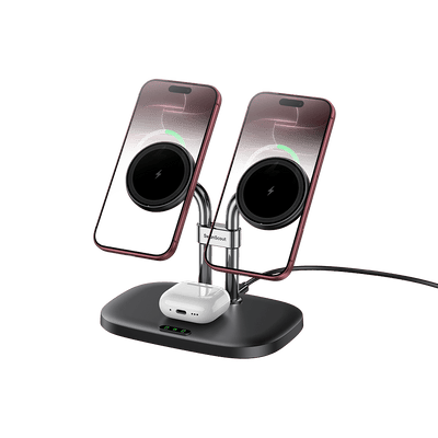 SwanScout 706M - Kaksoismagneettilaturi iPhonelle ja langaton telakka AirPodseille