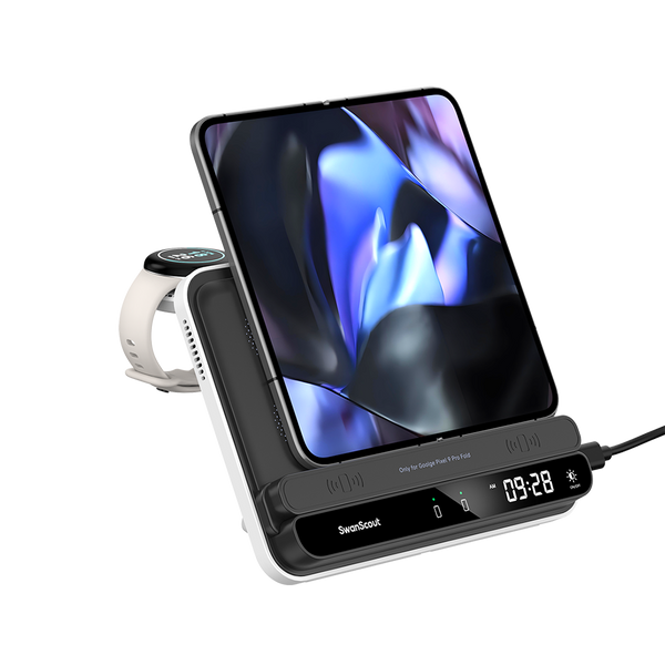 SwanScout 710FG2 - Chargeur sans fil pour Pixel Fold / Pixel 9 Pro Fold et Pixel Watch 2/3