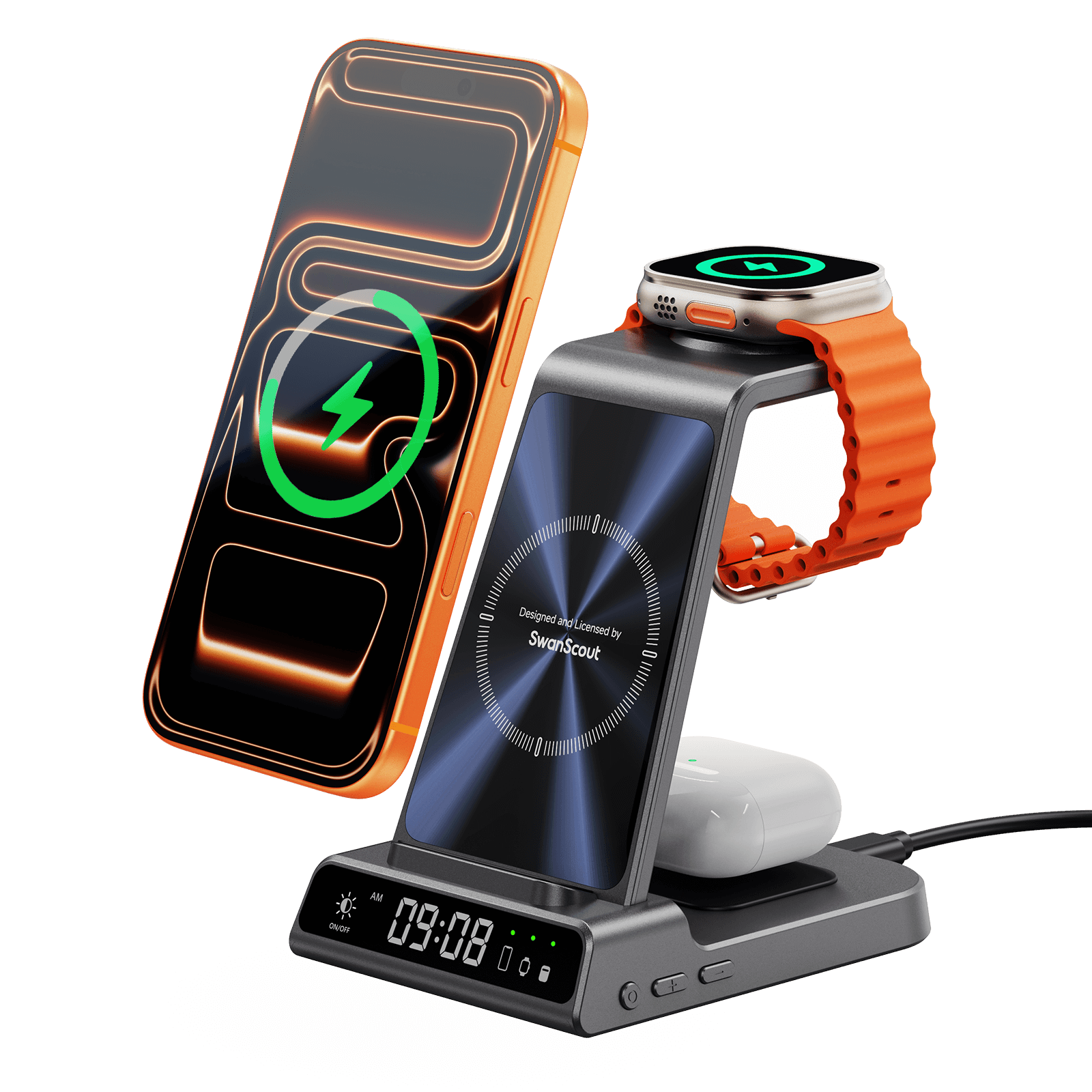 SwanScout C02 - Apple 三合一无线充电支架