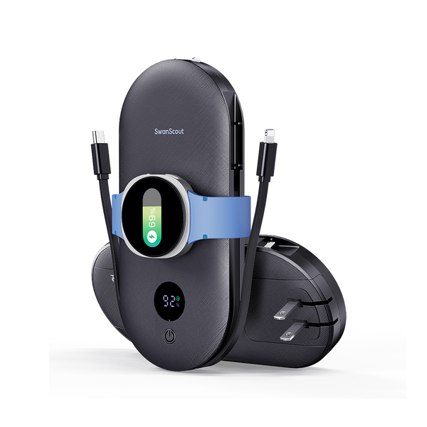 SwanScout 302S power bank designed for Samsung phones and Galaxy Watch charging