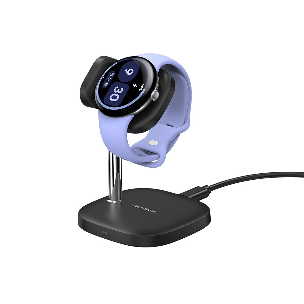 SwanScout 505G4 - Pixel Watch 4 vezeték nélküli töltőállvány 6W gyors asztali töltő