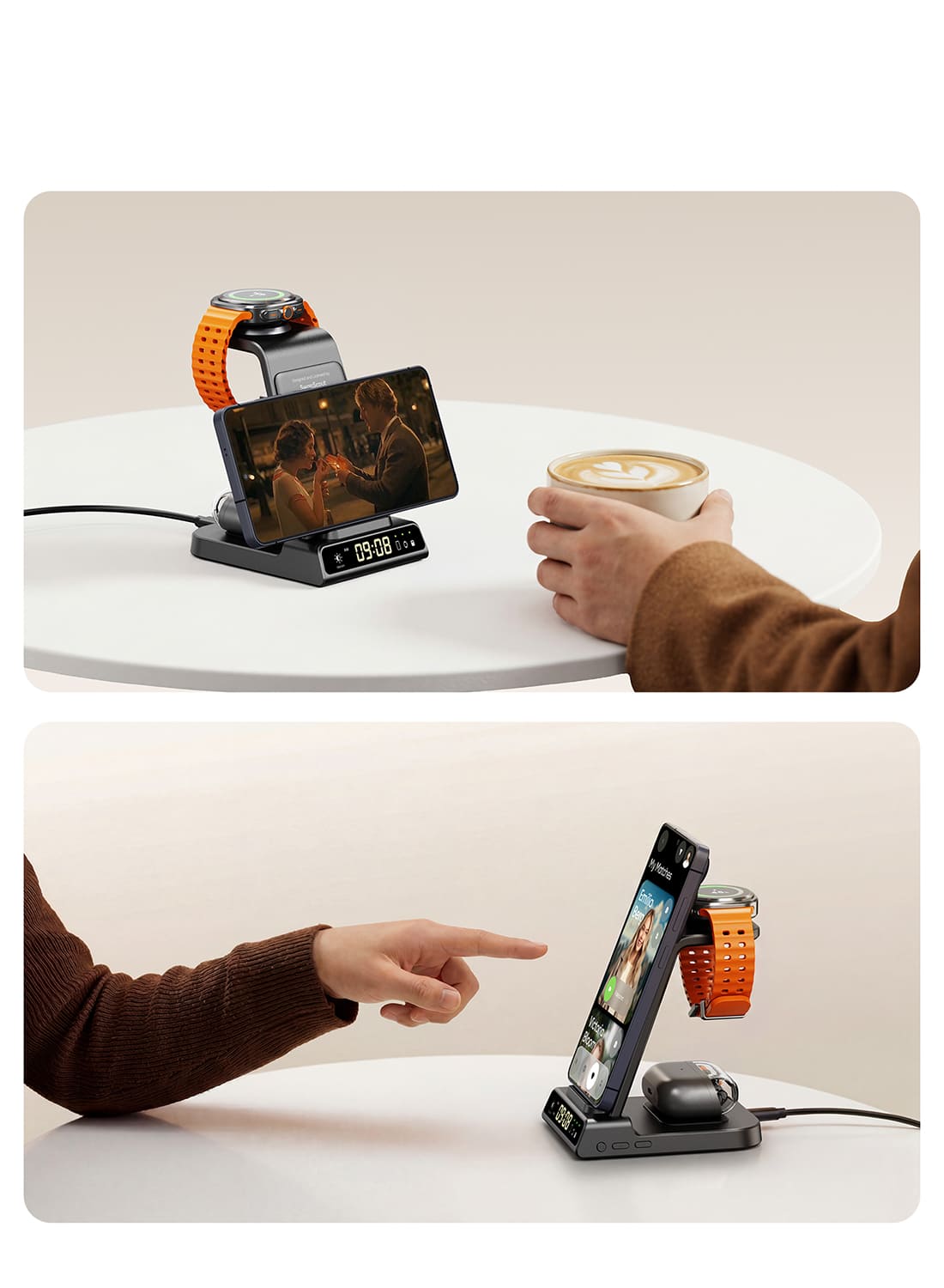 Using phone touchscreen to answer calls while charging on SwanScout C01S