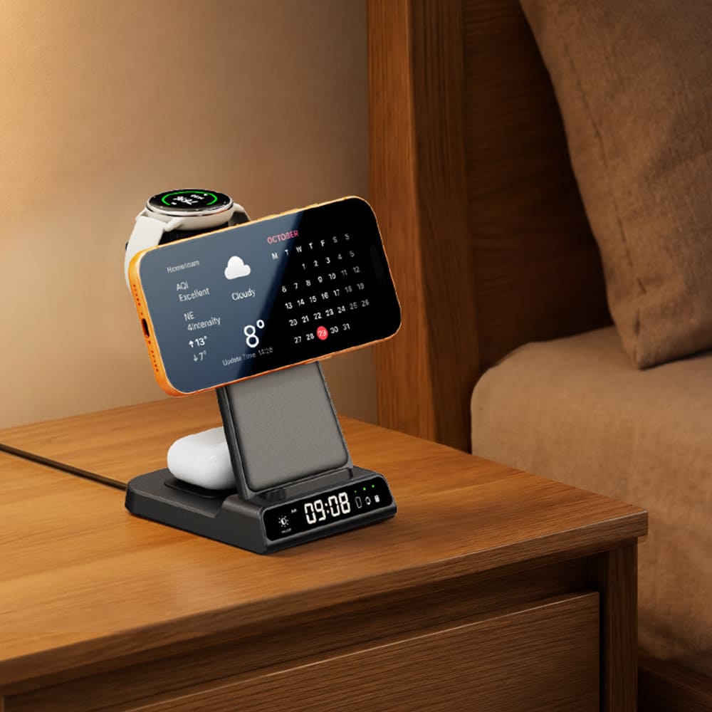 Garmin 3-in-1 charging station keeps your phone, earbuds and watch powered at your desk SwanScout C02GM